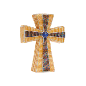Lamp, Cross Metallic 8.5''x3''x11''