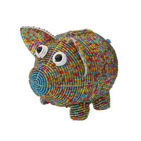 Piggy  Bank, Multi 6.5''x6''x6''