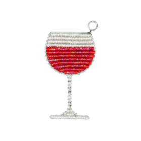 KR, Wine Glass Red 1.5''x1.5''