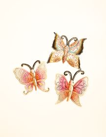 Pnt Beautiful Butterflies (3) 9''x8''