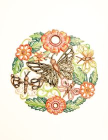 Painted Fancy Bugs 23"x23"