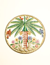 Painted Palm Tree 23"x23"