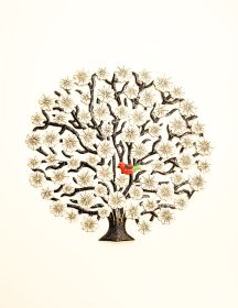 Painted At Home in the Tree 23"x23"