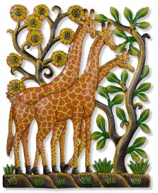 Painted Giraffe Tower 14''x18''