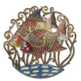 Painted Fish Mates 23"x23"