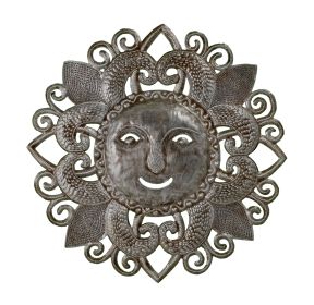 Quatrefoil Sun Face 13"x13"