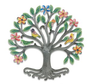Painted Floral Halo Tree 14.5''x14.5''