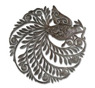 Fanciful 3-D Bird Round 23''x23''