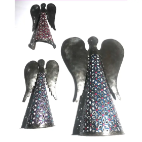 Painted set of Three Angels(3) 10.5''x6''