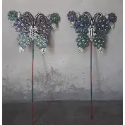 Muted Butterfly Garden Stakes 4"x6"on18"stake