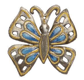 Blue Butterfly Ornament 5''x5''