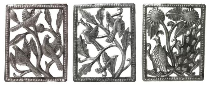 Mini Birds-Set Of 3 6"x8"