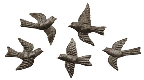 Mini Flock of Birds -Set Of 5 3"x3"
