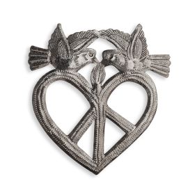 Peace and Love Ornament 5"x5"