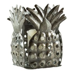 PINEAPPLE CANDLE W/GLASS 7"x9"