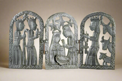 SMALL NATIVITY TRIPTYCH 15''x8''