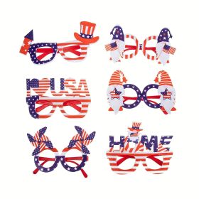 6pcs; Independence Day Glasses; 4th Of July Photo Booth Props; Room Decor; Home Decor; Holiday Decor; Wedding Decor; Independence Day Decor; 4th