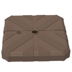 Square Patio Umbrella Base, Cantilever Offset Umbrella Base Heavy Duty Outdoor Umbrella Stand Base, Filled Up To 143lbs With Stand Or 130lbs With (Option: Brown)