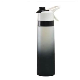 Spray Water Bottle For Girls Outdoor Sport Fitness Water Cup Large Capacity Spray Bottle Drinkware Travel Bottles Kitchen Gadgets (Option: Black700ml)