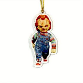 1pc Halloween Decor Horror Movie Character Sculpture Car Hanging Pendant Horror Decoration Funny Pendant Car Dwarf Pendant (Model: B)