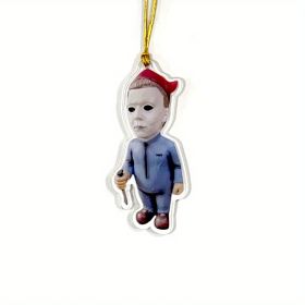 1pc Halloween Decor Horror Movie Character Sculpture Car Hanging Pendant Horror Decoration Funny Pendant Car Dwarf Pendant (Model: G)