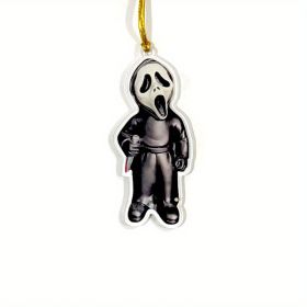 1pc Halloween Decor Horror Movie Character Sculpture Car Hanging Pendant Horror Decoration Funny Pendant Car Dwarf Pendant (Model: M)