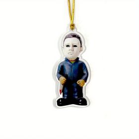 1pc Halloween Decor Horror Movie Character Sculpture Car Hanging Pendant Horror Decoration Funny Pendant Car Dwarf Pendant (Model: J)
