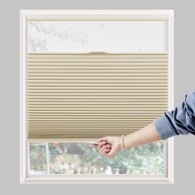 WELLSOURCE Day&Night Cellular Shades, Blackout Top Down Bottom Up Honeycomb Blinds for Windows, Cordless Window Shades with Sheer (Color: beige, size: CONTACT US)