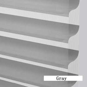 WELLSOURCE Manual 2"Shangri-la Blinds Non Blackout Light Filtering for Home, Office, Hotel, Club, Restaurant Custom Made Size (Color: GRAY(Light Filtering), size: CUSTOM SIZE)