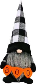 Christmas Gnomes Plush Decoration,Gnome Plush Christmas Decoration Handmade Swedish Dwarf Scandinavian Tomte Elf Gnomes for Home Office Table Decor (Color: Black)