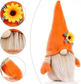 Christmas Gnomes Plush Decoration,Gnome Plush Christmas Decoration Handmade Swedish Dwarf Scandinavian Tomte Elf Gnomes for Home Office Table Decor (Color: Light Orange-b)