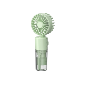 Portable Handheld Spray Fan 4-Speed Water Spray Mist Fan Summer Cooling Artifact USB Charging Summer Supplies Outdoor Mini Fan (Color: Green)