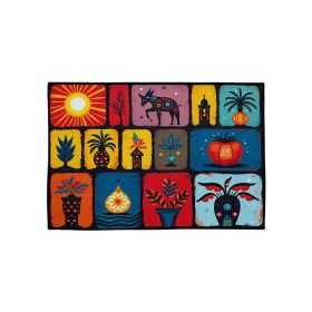 Printed Absorbent & Non-Slip Door Mat - Durable Polyester Carpet with "Kitchen" Design, Ideal for Bathrooms, Hallways, Living Rooms (Color: SJR-50-90-15, size: 19.7*35.4in/50*90cm)