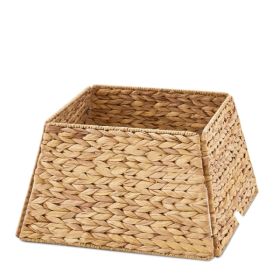 Handcrafted Openwork Woven Hyacinth Wicker Christmas Tree Skirt - Tree Collar & Christmas Tree Base Cover, 24In, Natural (Option: defaulttitle)