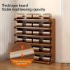 5/6-layer practical storage rack, shoe rack, space-saving design, multi-layer independent storage rack, wood grain finish, easy to assemble