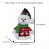 2pcs Christmas and New Year White Winter Fabric Scarf with Hat Snowman Set