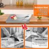 Stainless Steel Cutting Board for Kitchen - Large 304 Chopping Boards, Suitable for Meat Vegetables Bread and Baking,Kitchen Accessories,